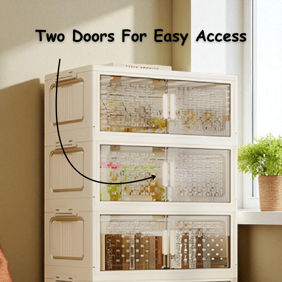 5 Tier Foldable And Movable Wardrobe Storage Organizer