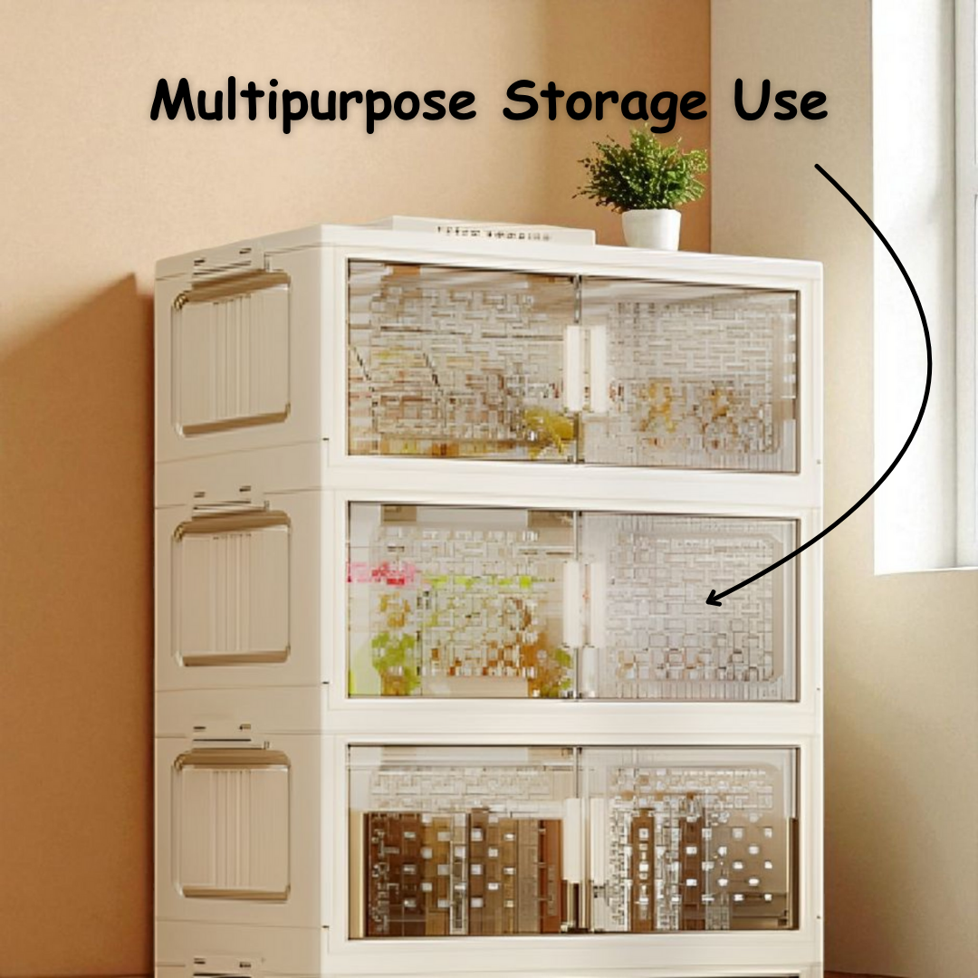 5 Tier Foldable And Movable Wardrobe Storage Organizer