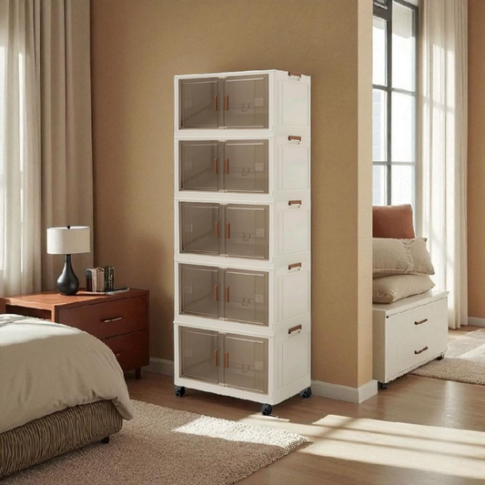 Multi-Purpose Storage Organizer With Movable Wheels