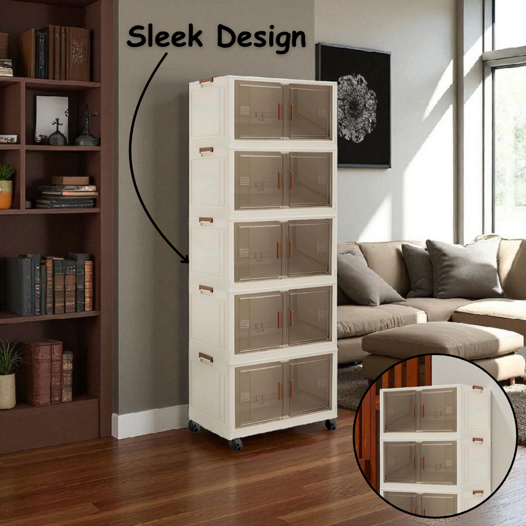 Multi-Purpose Storage Organizer With Movable Wheels