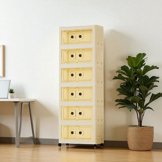 6 Tier Foldable Wardrobe For Storage Organization
