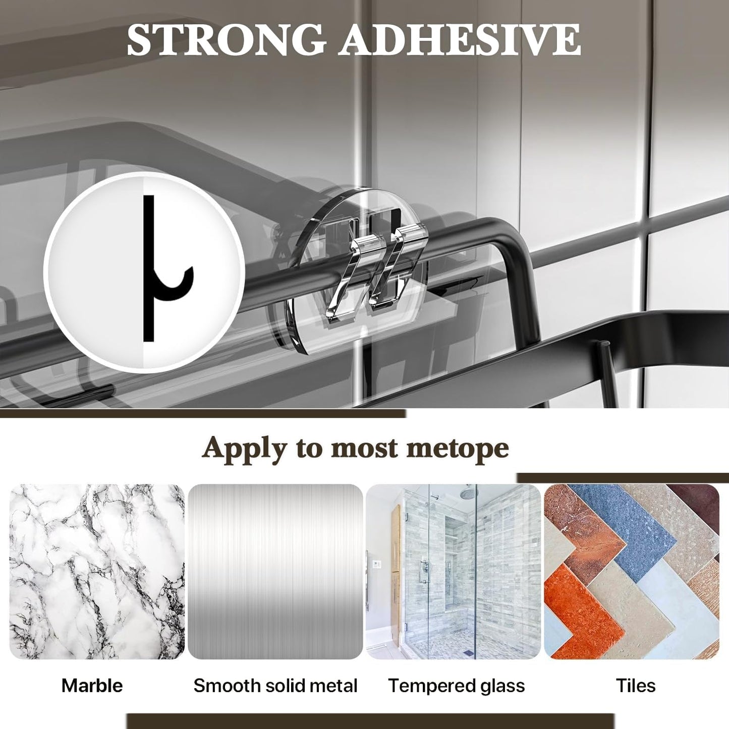 Self Adhesive 5 in 1 Bathroom Organizer