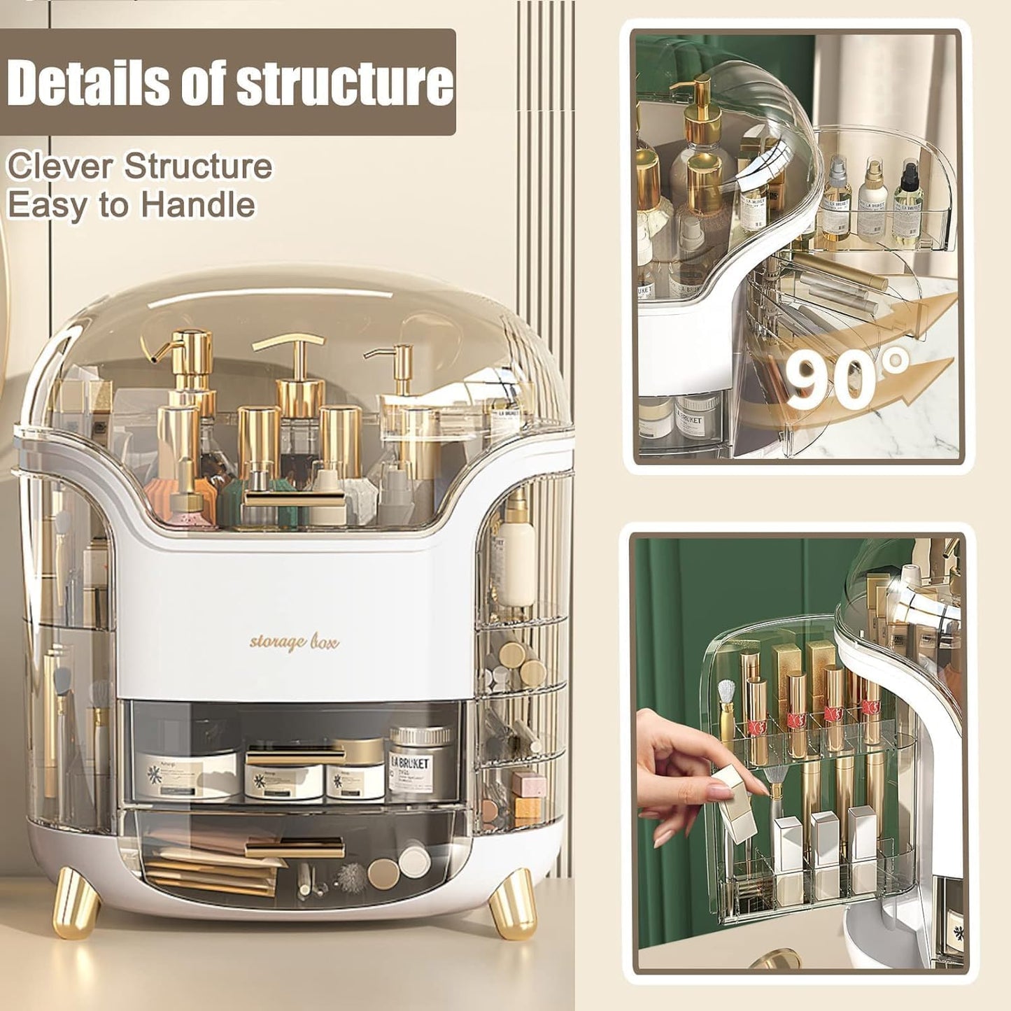 Crystal View Makeup Organizer