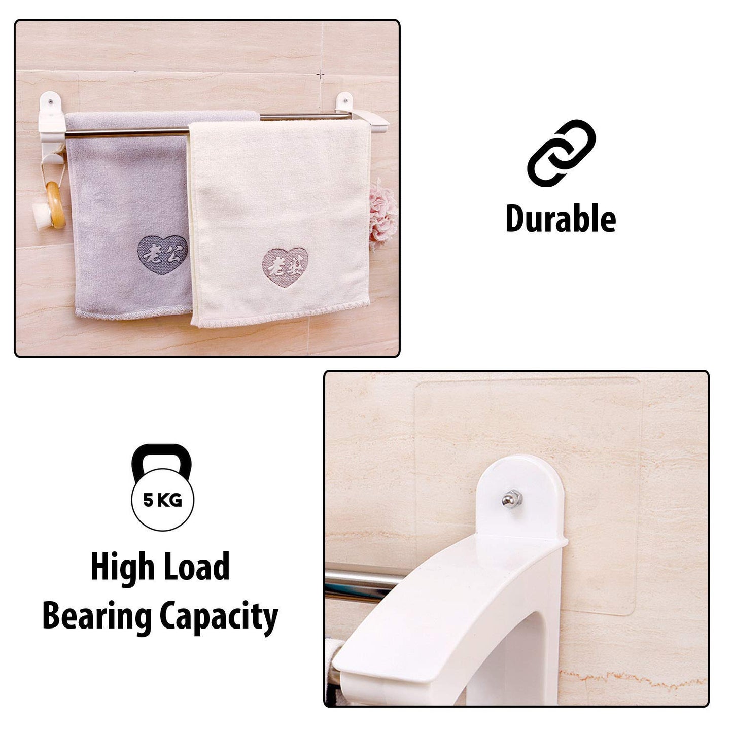 Self Adhesive Wall Mounted Stainless Steel Rack