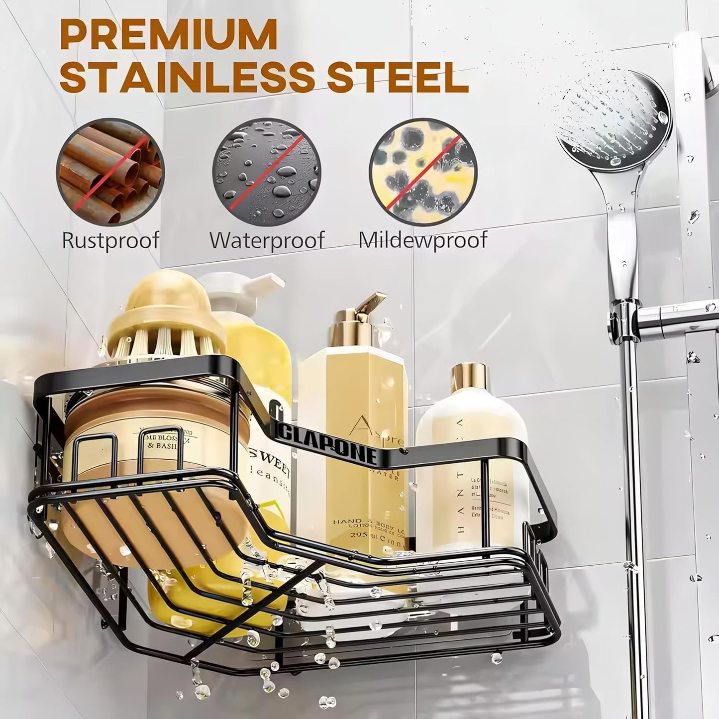 Self Adhesive Corner Shelf 5 in 1 Organizer