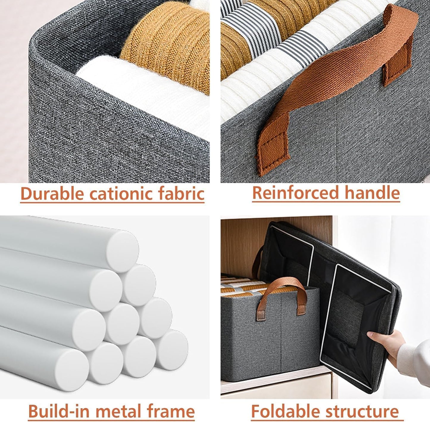 Grey - Multipurpose Foldable Storage Organizer
