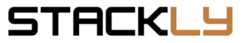 Logo of 'STACKLY' on a white background