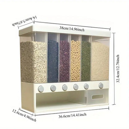 Wall Mounted Food Dispenser- 6 Grid