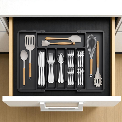 Adjustable Utensil Organizer Tray For Kitchen