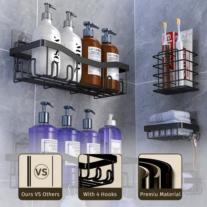 Self Adhesive 5 in 1 Bathroom Organizer