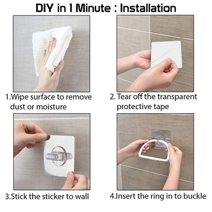 Self Adhesive Plastic Towel Ring